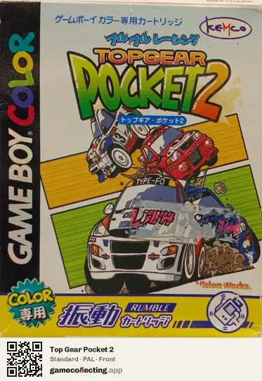 Top Gear Pocket 2 Game Boy Color, PAL box front