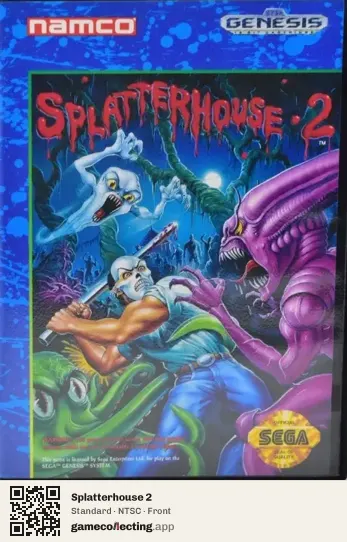 Splatterhouse 2 Sega Mega Drive / Genesis, NTSC box front
