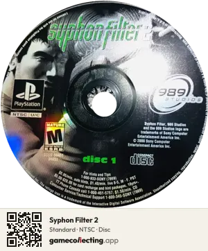 Syphon Filter 2 PlayStation, NTSC disc