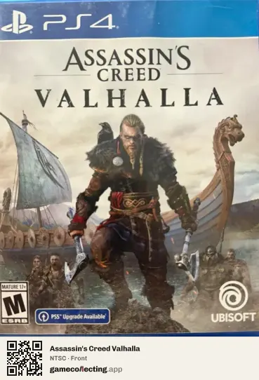 Assassin's Creed Valhalla PlayStation 4, NTSC box front
