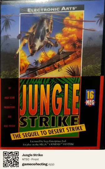 Jungle Strike Sega Mega Drive / Genesis, NTSC box front