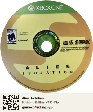 Alien: Isolation Xbox One, NTSC disc