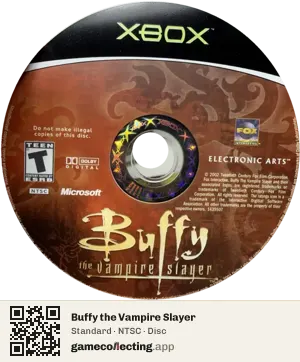 Buffy the Vampire Slayer Xbox, NTSC disc