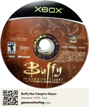 Buffy the Vampire Slayer Xbox, NTSC disc