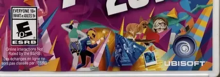 Just Dance 2016, the ESRB box on its front