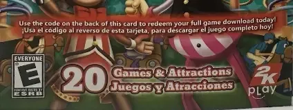 Carnival Games: Monkey See, Monkey Do, the ESRB box on its front
