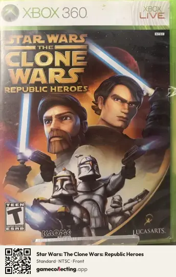 Star Wars: The Clone Wars: Republic Heroes Xbox 360, NTSC box front