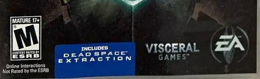 Dead Space 2, the ESRB box on its front