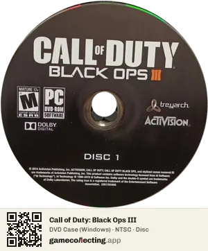 Call of Duty: Black Ops III Computer, NTSC disc