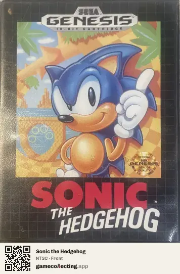 Sonic the Hedgehog Sega Mega Drive / Genesis, NTSC box front