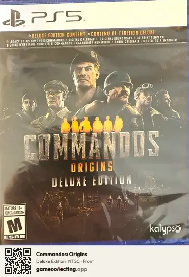 Commandos: Origins PlayStation 5, NTSC box front