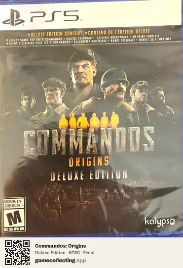 Commandos: Origins PlayStation 5, NTSC box front