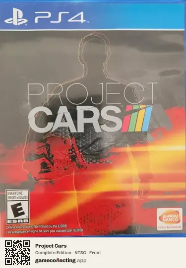 Project Cars PlayStation 4, NTSC box front