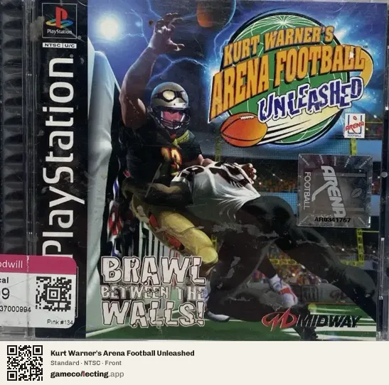 Kurt Warner's Arena Football Unleashed PlayStation, NTSC box front