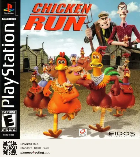 Chicken Run PlayStation, NTSC box front