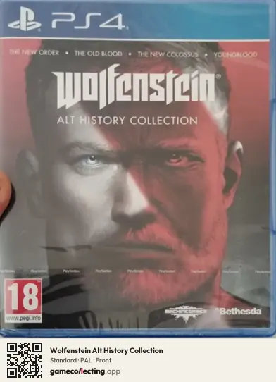 Wolfenstein Alt History Collection PlayStation 4, PAL box front