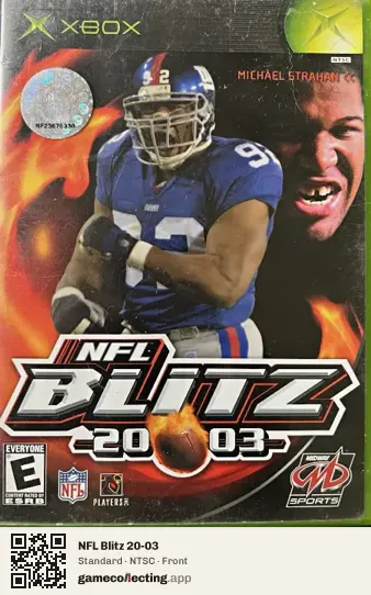 NFL Blitz 20-03 Xbox, NTSC box front