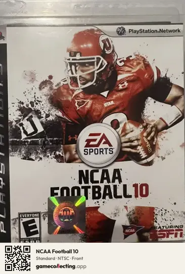NCAA Football 10 PlayStation 3, NTSC box front