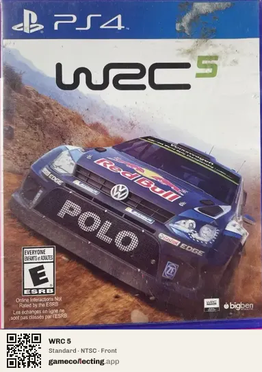 WRC 5 PlayStation 4, NTSC box front