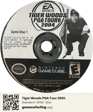 Tiger Woods PGA Tour 2004 Nintendo GameCube, NTSC disc