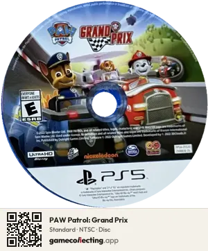PAW Patrol: Grand Prix PlayStation 5, NTSC disc