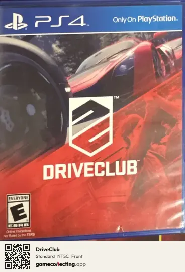 DriveClub PlayStation 4, NTSC box front