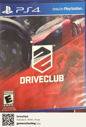 DriveClub PlayStation 4, NTSC box front