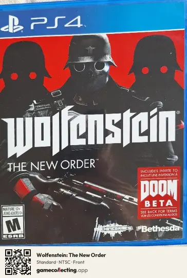 Wolfenstein: The New Order PlayStation 4, NTSC box front