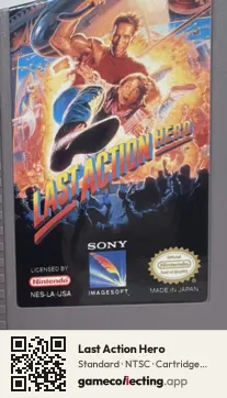 Last Action Hero Nintendo Entertainment System, NTSC cartridge label
