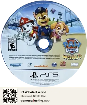 PAW Patrol World PlayStation 5, NTSC disc