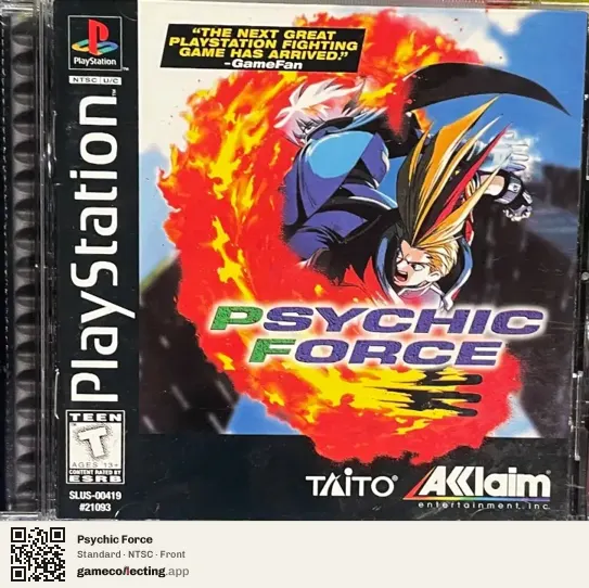 Psychic Force PlayStation, NTSC box front