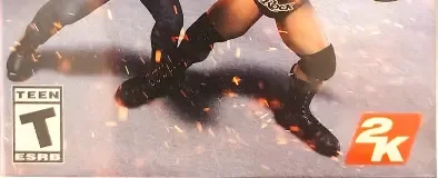 WWE 2K Battlegrounds, the ESRB box on its front