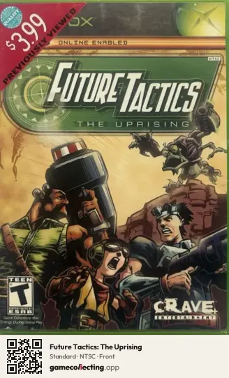 Future Tactics: The Uprising Xbox, NTSC box front
