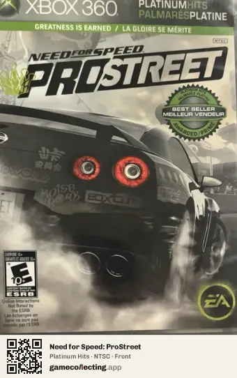 Need for Speed: ProStreet Xbox 360, NTSC box front