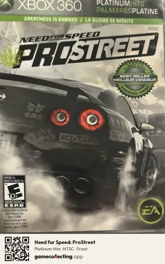 Need for Speed: ProStreet Xbox 360, NTSC box front