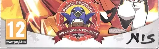 Prinny Presents NIS Classics Volume 2, the PEGI square on its front