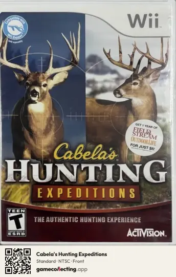 Cabela's Hunting Expeditions Nintendo Wii, NTSC box front