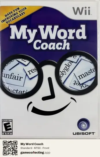 My Word Coach Nintendo Wii, NTSC box front