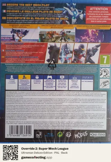 Override 2: Super Mech League PlayStation 4, PAL box back