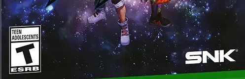 The King of Fighters XV, the ESRB box on its front