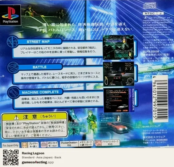 Racing Lagoon PlayStation, Japan box back