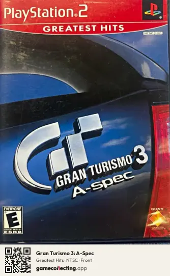 Gran Turismo 3: A-Spec PlayStation 2, NTSC box front