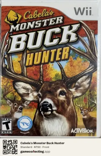 Cabela's Monster Buck Hunter Nintendo Wii, NTSC box front