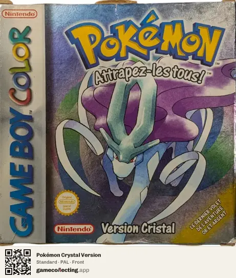 Pokémon Crystal Version Game Boy Color, PAL box front