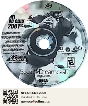NFL QB Club 2001 Sega Dreamcast, NTSC disc