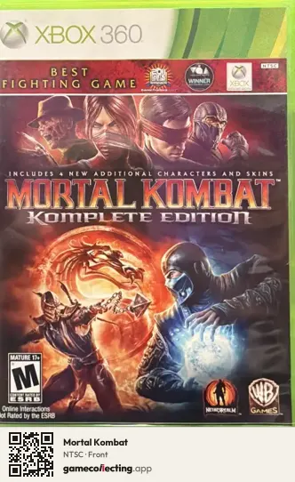 Mortal Kombat Xbox 360, NTSC box front