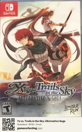 Ys vs. Trails in the Sky: Alternative Saga Nintendo Switch, NTSC box front
