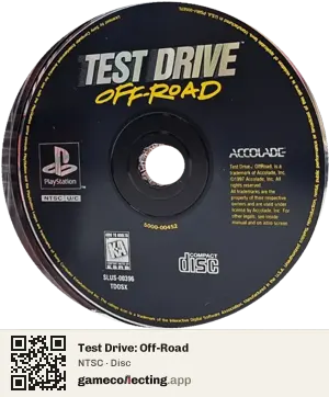 Test Drive: Off-Road PlayStation, NTSC disc