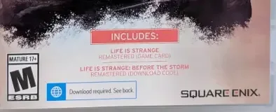 Life is Strange: Arcadia Bay Collection, the ESRB box on its front