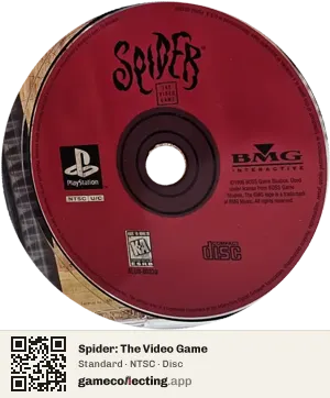 Spider: The Video Game PlayStation, NTSC disc